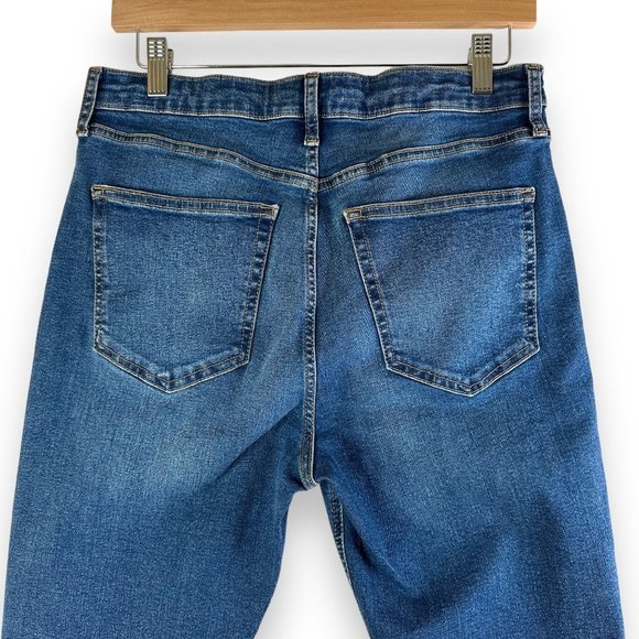 Topshop Womens Jeans 34x30 Acid Wash Dip Moto Jamie High Waist Ankle Grazer NEW - Picture 9 of 14